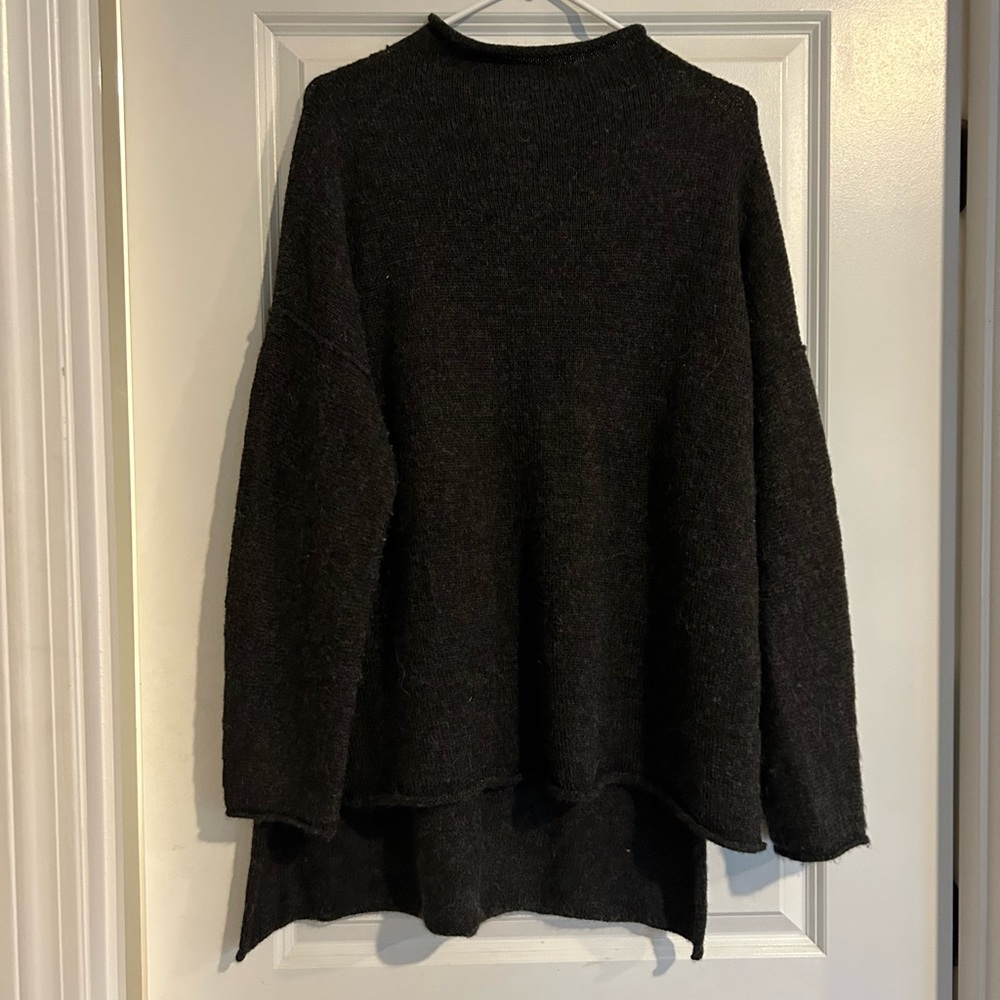 Lauren Manoogian Baby Alpaca Sweater - Black Melange